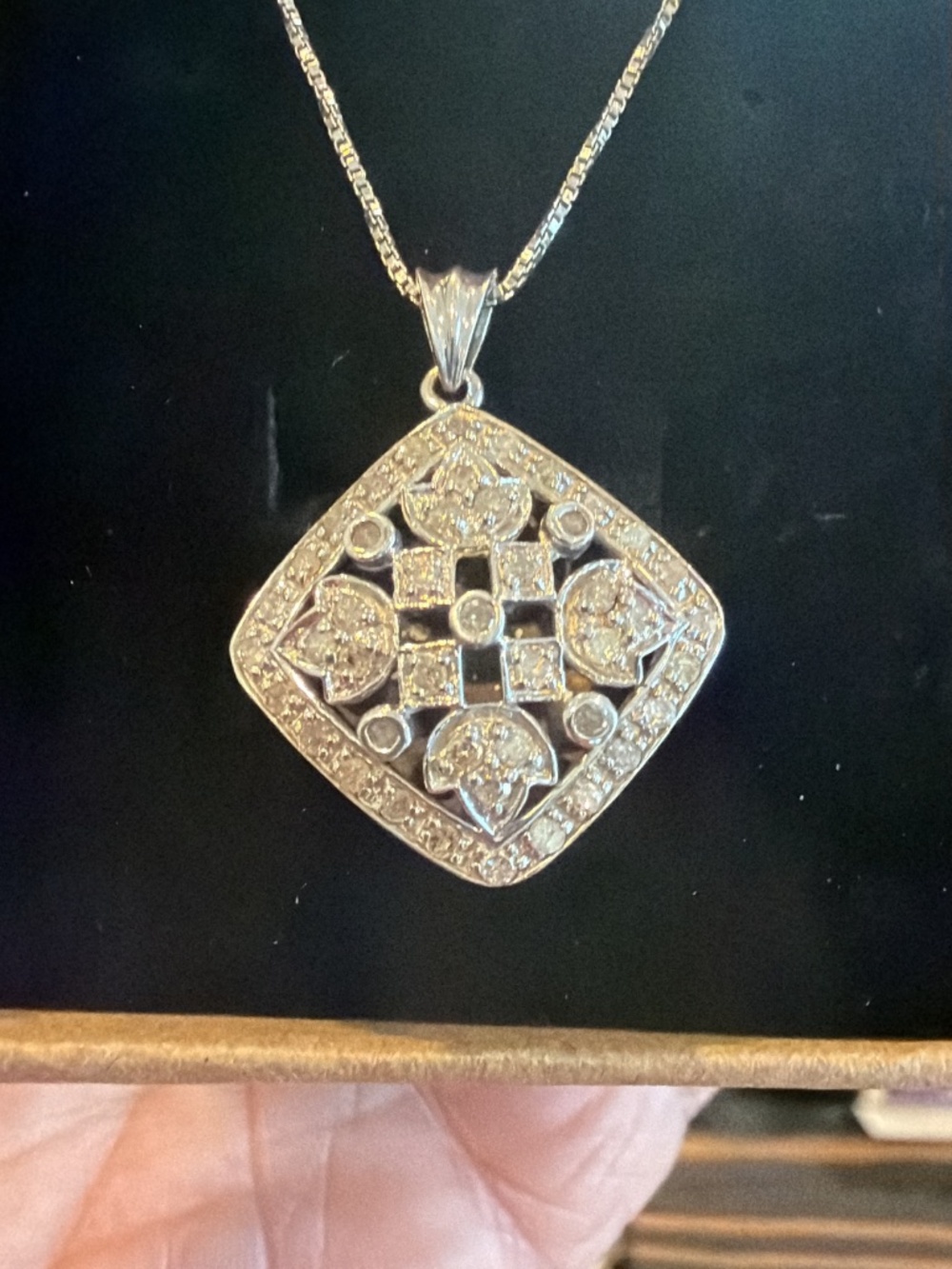 .6ctw Natural Diamond Pendant set in Sterling - Picture 3 of 3